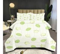 Fotmung Duvet Set 94" x 86" Star Fruit, Microfiber Material + Cotton Filled, All-Season Suitable, Great Gift for Bedroom Decoration, for Family Friends, Cozy for Daily Sleep E340