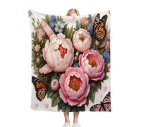 Fotmung Flannel Blanket Super King 230 x 270 cm Earth, Microfiber Blankets Super King Size Throws for Home Decor, Soft Flannel Bedspread Blanket 230x270 cm for Bed Sofa Chairs E393 L393-