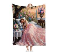 Fotmung Flannel Blanket Super King 230 x 270 cm Pink Girl, Microfiber Blankets Super King Size Throws for Home Decor, Soft Flannel Bedspread Blanket 230x270 cm for Bed Sofa Chairs R225
