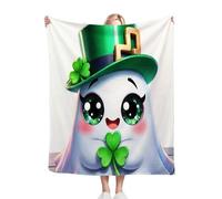 Fotmung Flannel Throw Blankets Single Green Doll, 3D Printing Thick Warm Flannel Blanket for Bed Couch Sofa, Soft Cozy Microfiber Throw Blanket for Kids Teens Adults, 130 x 150 cm R365