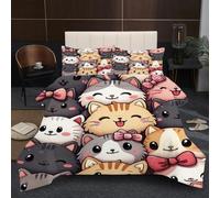 Fotmung King Size Comforter Set 90" x 86" Animal Cartoon, Ultra Soft Microfiber Duvet King Size, Luxurious Bedding Quilt Set with 2 Pillowcases for Adults Teens