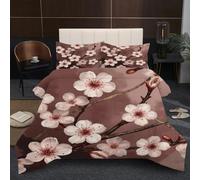 Fotmung Super King Duvet 102" x 86" Pink Flowers, Super Quality Microfiber Quilt with 2 Pillowcases, Premium 3D Printed Super King Comforter for Holiday Birthday Gift