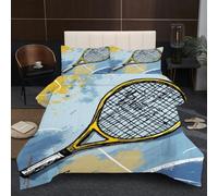 Fotmung Super King Duvet 102" x 86" Racket, Super Quality Microfiber Quilt with 2 Pillowcases, Premium 3D Printed Super King Comforter for Holiday Birthday Gift