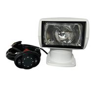 FOTN Boat Spotlight ，12V 100W 2500LM 360° Rotate Remote Control Marine Portable Halogen Search Light with Square Base IP67 Waterproof Navigation Light