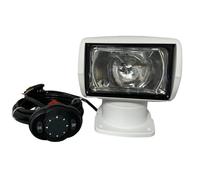 FOTN Boat Spotlight ，24V 100W 2500LM 360° Rotate Remote Control Marine Portable Halogen Search Light IP67 Waterproof Navigation light, White