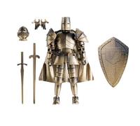FOTN Medieval Action Figures,Knight Armor Action Figure,Multi-Jointed Movable Robot Mannequin T13,Dummy 13 Action Figure(Assembly Required) (A-Golden)