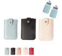 FOTN Pull-Out Credit Card Organizer, Snap Closure Leather Organizer Pouch, Small Slim Portable Card Holder, Personalized Stackable Business Card Holde, Slim Mint Wallet, One Color, 3pcs-B