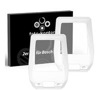 foto-kontor 2X Protective cover compatible with Bosch Nyon 2 Display (BUI350) e-bike display control unit TPU cover screen protector case protection against water and dirt transparent transparent