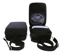 foto-kontor Bag Compatible with Beurer IH 18 Inhaler Protective Case Storage Cover Shockproof Water-Resistant Travel Bag with Shoulder Strap and Mesh Pocket Black