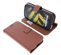 foto-kontor Cover compatible with CAT S42 book-style brown case