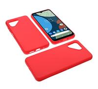 foto-kontor Protective case compatible with Fairphone 4 rubber TPU mobile phone cover red