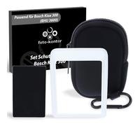 foto-kontor PROTECTIVE COVERS SET 3-PIECE FOR Bosch Kiox 300 E-BIKE DISPLAY CASE transparent AND PROTECTIVE COVER FOR SMARTPHONE GRIP (BSP3200) black precise fit WITH CARRYING BAG
