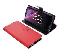 foto-kontor Wallet Case Compatible with CrossCall Stellar M6E Protective Book Style Phone Protection Cover Bookstyle Stand Mobile Card Holder Smartphone red