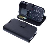 foto-kontor Wallet Case Compatible with Doro Leva L10 Protective Book Style Phone Protection Cover Bookstyle Stand Mobile Card Holder Smartphone black