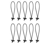 Foto&Tech 10-Pack Multipurpose Extra Thick Extra Long Toggle Tie/Elastic Cable Tie&Organizer Adjustable/Cable Strap/Instant Clutter Killer/Tangle Tamer/Cable Management for Cord&Cable Reusable (Black)