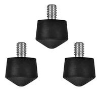 Foto&Tech 3 Pieces Universal Anti Slip Rubber Tripod Feet Compatible with Benro Gitzo Induro Kingjoy Manfrotto, Thread Tripod Foot Replacement for Smooth and Uneven Surfaces (1/4)