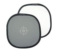 Foto&Tech Double-Sided 18% Gray Card and White Balance Disc, Gray and Neutral White Panel with Nylon Bag and Cable Tie, Collapsible Reference Reflector Focus Board for Camera Photography (24"/60cm)