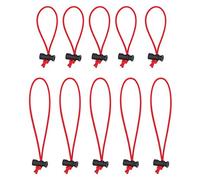 Foto&Tech Multipurpose Extra Thick Elastic Cable Tie and Organizer, Adjustable Cable Strap Toggle Tie, Reusable Tangle Tamer, Cable Management for Cord and Cable (5x 16CM+5x 25CM, Red)