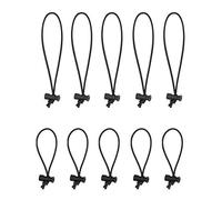 Foto&Tech Multipurpose Extra Thick Elastic Cable Tie and Organizer, Adjustable Cable Strap Toggle Tie, Reusable Tangle Tamer, Cable Management for Cord and Cable (5x 16CM+5x 25CM, Black)