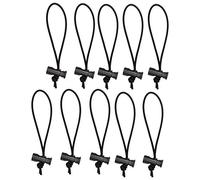 Foto&Tech Multipurpose Extra Thick Toggle Tie/Elastic Cable Tie/Organizer Adjustable Cable Strap/Tangle Tamer/Cable Management for Cord&Cable Reusable (10 x 16CM, Deep Black)
