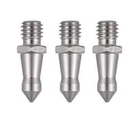 Foto&Tech Stainless Steel 3/8 Inch Foot Spikes Compatible with Andoer Benro Gitzo Induro Kingjoy Manfrotto Weifeng RRS, 16 Threaded Tripod Monopod, for Softer Looser Terrain 12mm x 33mm (3 Pieces)