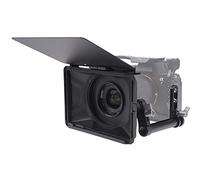 Foto4easy 4x4/4x5.65 Lightweight Mini Matte Box with 15mm Rod Support for DSLR Mirrorless Cameras,Compatible with 52mm/55mm/58mm/62mm/67mm/72mm/77mm/82mm Lens