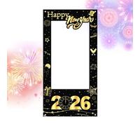 FotoBox Frame Accessories - Festive Glitter Decoration | 2026 Photo Box Picture Frame Event - For Family Evening Friends Meeting Studio Indoor Holidays New Year
