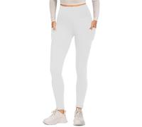 FOTOCITI Gym Leggings for Women with Pockets Black High Waisted Leggings Soft Elastic Opaque Tummy Control Slim Trousers Sports Workout Running Yoga Pants