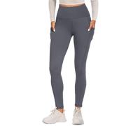 FOTOCITI Gym Leggings for Women with Pockets Black High Waisted Leggings Soft Elastic Opaque Tummy Control Slim Trousers Sports Workout Running Yoga Pants