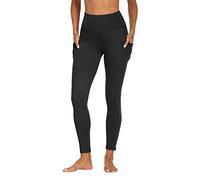 FOTOCITI Gym Leggings for Women with Pockets Black High Waisted Leggings Soft Elastic Opaque Tummy Control Slim Trousers Sports Workout Running Yoga Pants
