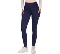 FOTOCITI Gym Leggings for Women with Pockets Black High Waisted Leggings Soft Elastic Opaque Tummy Control Slim Trousers Sports Workout Running Yoga Pants