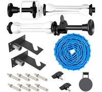 Fotoconic Single Roller Wall/Light Stand Mounting 2-in-1 Manual Background Support System, Including Two Single Hooks, Two Expand Bars, One Chain