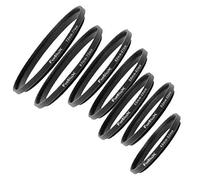 Fotodiox 7 Metal Step Up Ring Set, Anodized Black Metal 49-52mm, 52-55mm, 55-58mm, 58-62mm, 62-67mm, 67-72mm, 72-77mm