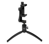 Fotodiox Cell Phone Tripod Mount Adapter Kit - Universal Adjustable Phone Tripod Mount Clamp for Smartphones (2.2" - 4" Wide) with Fotodiox Pro Mini Tabletop Ballhead Tripod