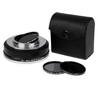 Fotodiox DLX Stretch Lens Adapter - Compatible with Pentax 645 (P645) Mount SLR Lens to Nikon F Mount D/SLR Cameras - with Macro Focusing Helicoid and Magnetic Drop-in Filters