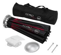 Fotodiox EZ-Pro DLX 40" Collapsible Beauty Dish & Softbox Combination with Bowens Insert & Grid - Silver Reflective Interior & Plate with Double Diffusion