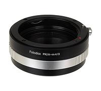 Fotodiox Lens Mount Adapter with Aperture Dial, Digital Pentax AF Lens to MFT Micro 4/3 Four Thirds System Camera Mount Adapter, for Olympus Pen E-PL1, E-P2, Panasonic Lumix DMC-G1, G2, GH2, GF1, GH1 G10