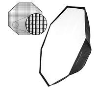 Fotodiox Pro 60" (150cm) Octagon Softbox Kit with Eggcrate Grid Profoto Speedring for Profoto and Compatible - Standard Softbox with Silver Reflective Interior with Double Diffusion Panels