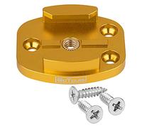 Fotodiox Pro GoTough QR Mount w/Screw Holes - Gold Aluminum GoTough Tripod Mount w/Screw Holes for GoPro HD Hero, Hero2 and Hero3 Cameras with Quick-Release Clips (Quick Release Buckle System)