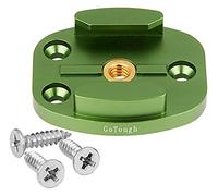 Fotodiox Pro GoTough QR Mount w/Screw Holes - Green Aluminum GoTough Tripod Mount w/Screw Holes for GoPro HD Hero, Hero2 and Hero3 Cameras with Quick-Release Clips (Quick Release Buckle System)