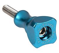 Fotodiox Pro GoTough Short Blue Thumbscrew for GoPro Cameras - 25mm Blue Aluminum Metal Bolt Knob with Stainless Screw - for Sport Camera Gopro Hero Hd, Hero1, Hero2, Hero3 and all GoPro Adapter Mounts and Extension Arms
