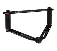 Fotodiox Pro GoTough Wedge - Black Aluminum Metal (Red Handles) Camera Diving Tray and Camcorder Sports Action Stabilizing Grip System for Sport Camera Gopro Hero Hd, Hero1, Hero2, Hero3 and all GoPro Adapter Tripod Mounts