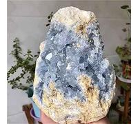 FOTOEV Natural crystal rough for 1pc Large Size Natural Raw Blue Celestite Geode Rough Stone Quartz Crystal Cluster 1300g-1800g for Decoration (Size : 1PC1450g-1550g)