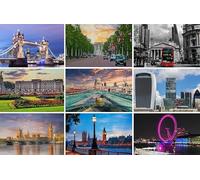 Fotografie Torsten Ackermann Postcard Set London (England/UK) 9 Individual Cards / Postcards - Photo Images: Tower Bridge Buckingham Palace Big Ben London Eye Millenium Bridge St Paul's Cathedral