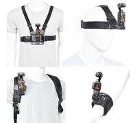 Fotoleey 4-in-1 Mount Kit Compatible with DJI Osmo Pocket 3 / Pocket 4 - Chest Harness, Head Strap, Backpack Clip & Wrist Strap, Hands-Free POV Vlogging Accessories for First-Person Filming