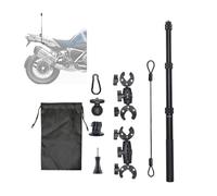 Fotoleey Camera Motorcycle Mount Kit with Stick and Anti-Lost Tether | heavy duty, Compatible with Insta360 X5/X4/x3, Compatible with GoPro Hero 12, 3rd Person View Angle Shooting for Cycling