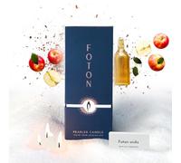 Foton Pearled Candle 18 Oz - Snowy Cider Non Toxic Luxury Long Lasting Powder Candles up to 120 Hours - Refillable Candle Sand with 30 Wicks for Candle Making