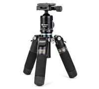 Fotopro 55" Lightweight Compact Travel Tripod, Multifunctional Mini Tripod with Aluminum Ball Head Phone Mount Detachable Selfie Stick, Folded only 8.6" Max Load up to 6.6 lbs (M-5 mini)
