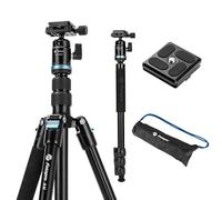 Fotopro 60" Camera Tripod Aluminum Compact Travel Tripod and Monopod with 360° Ball Head Quick Release Plate Professional Camera Tripod for DSLR A4I/A5I (Blue, 73inch A4i)
