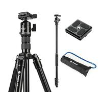Fotopro 60" Camera Tripod Aluminum Compact Travel Tripod and Monopod with 360° Ball Head Quick Release Plate Professional Camera Tripod for DSLR A4I/A5I (Black, 81inch A5i)